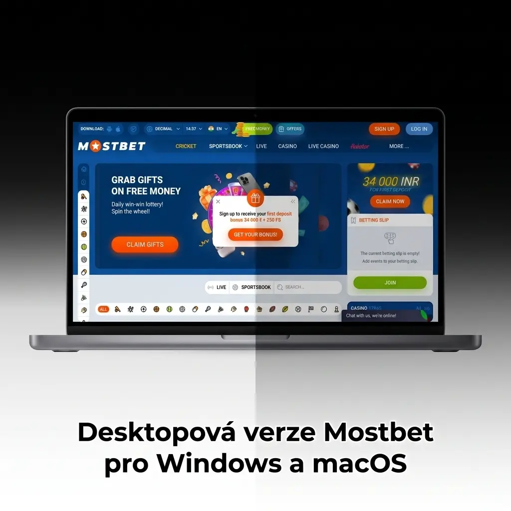 Desktopová verze Mostbet pro Windows a macOS
