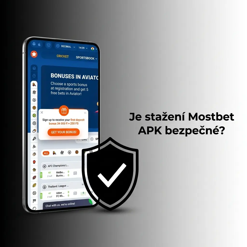 Zabezpečení aplikace Mostbet APK