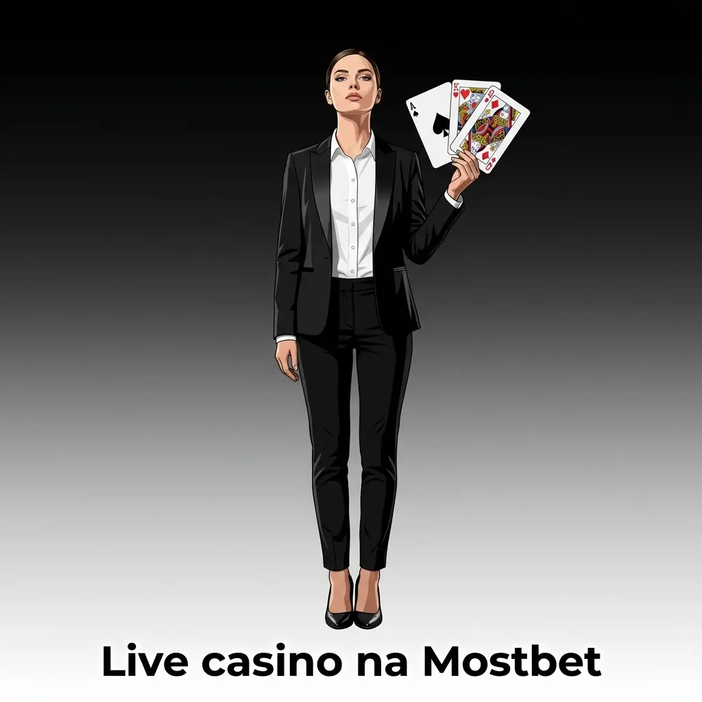 Live casino stůl s krupiérem na Mostbet