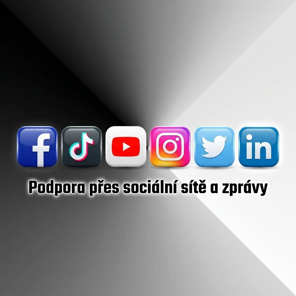 Ikony sociálních sítí a messengerů pro podporu zákazníků
