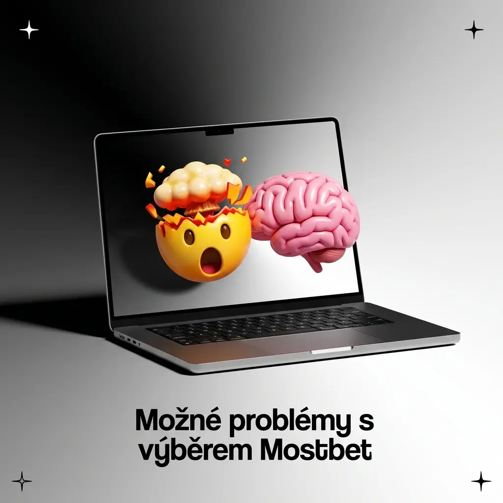 Ilustrace problémů s výběrem peněz na Mostbet