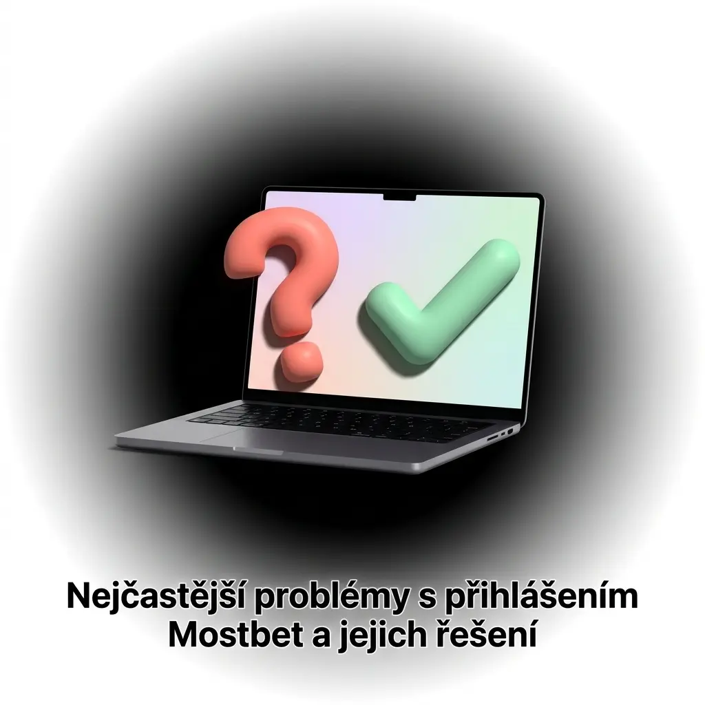 Přihlašovací stránka Mostbet s technickým problémem