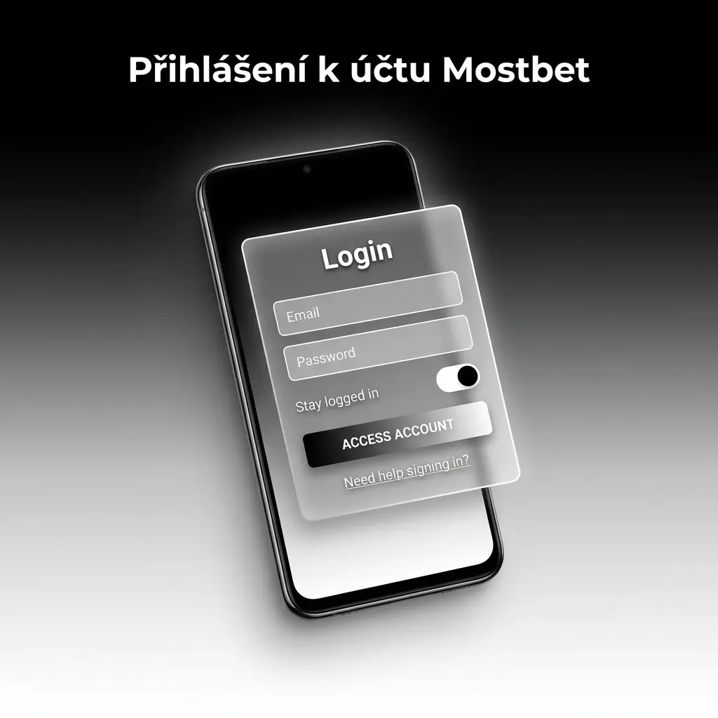 Přihlášení k účtu Mostbet na mobilním telefonu